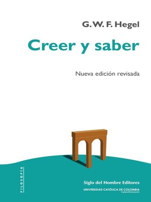 cover image of Creer y saber